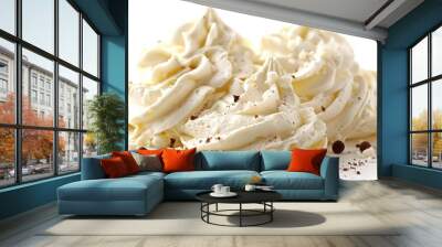 White chocolate cream peaks with chocolate sprinkles Wall mural