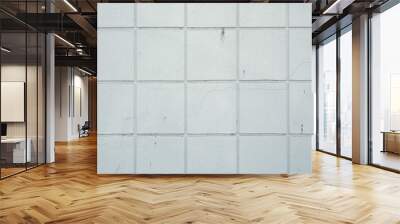 White Tile Texture Wall mural