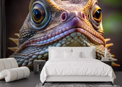 Frilled Lizard.  Wall mural