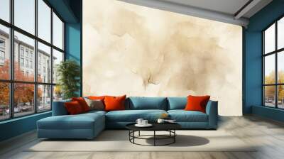 A painting of a cloudy sky with a light brown background Wall mural