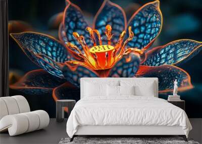 Alien Lotus Garden An imaginative portrayal Wall mural