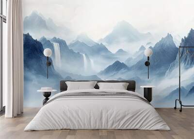 Majestic Mountain Range Wall mural