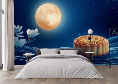 Mid-Autumn Festival Poster Wall mural