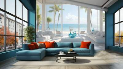 Serene Oceanfront Retreat Wall mural