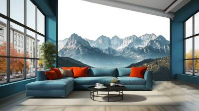 The mountains are covered in snow and the sky is clear Wall mural