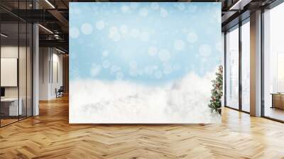 Christmas Snowy Scene Web Banner Wall mural