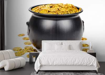 Pot of gold coins Wall mural