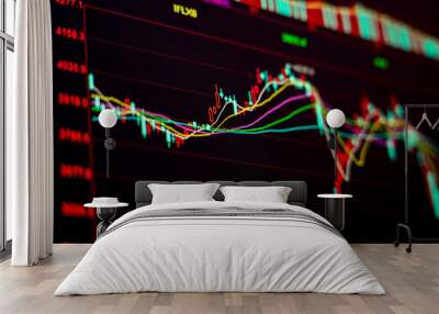 Stock market securities trading data background Wall mural