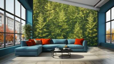 A forest-only landscape Wall mural