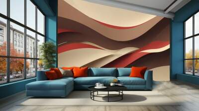 abstract background with waves Wall mural