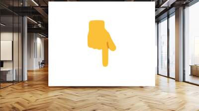 Index finger Pointing Down emoji gesture vector isolated icon illustration. Index finger Pointing Down gesture icon Wall mural