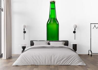 traditional transparent green beer bottle Wall mural