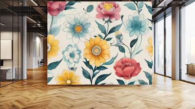 Flower background  Wall mural