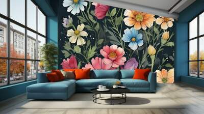 Flower background  Wall mural