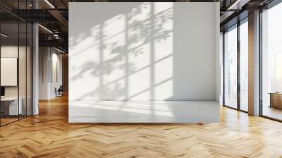 White Room Corner with Sunlight and Window Shadow Wall mural