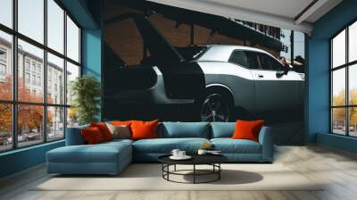 American Muscle Wing Wall mural