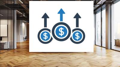 profit Growth icon - business increase icon - vector illustration Wall mural