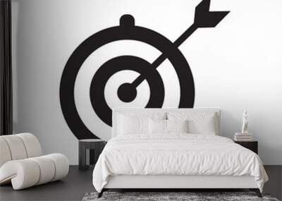 Target with Arrow Symbol Icon Vector Design Illustration Wall mural