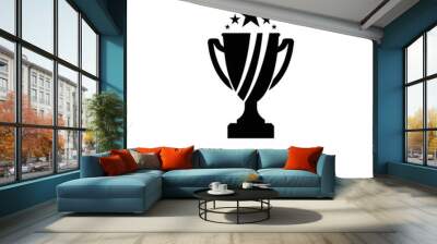 trophy vector logo icon.champions trophy logo icon for winner award logo template Wall mural