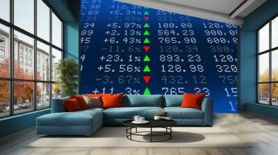 Digital Stock exchange panel Wall mural