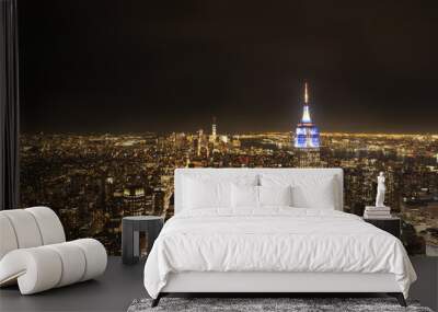 New York city by night or after sunset Wall mural