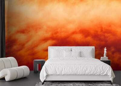 Orange clouds and sky at sunset Wall mural