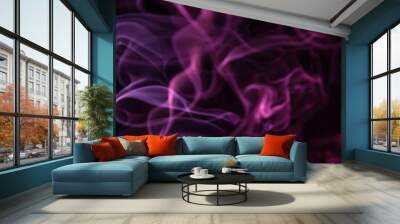 Real Smoke on Black Background Wall mural