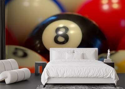 8ball- billiards game of carambola Wall mural