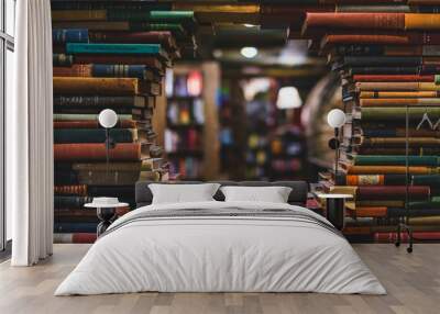 books in the library Wall mural