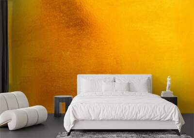 Shiny yellow leaf gold metal texture and background Wall mural