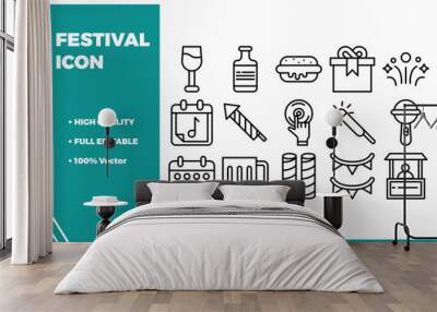 Festival Icon Pack Wall mural