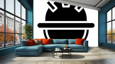 safety helmet glyph  Wall mural