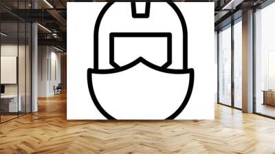 warrior helmet line  Wall mural