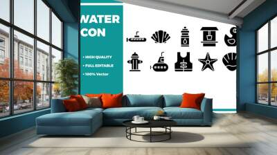 Water Icon Pack Wall mural