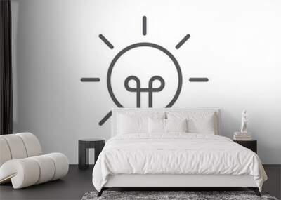 light bulp lamp idea energy symbol icon vector isolated on white Wall mural