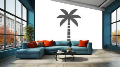 Palm tree vector icon flat style design isolated on white background Wall mural