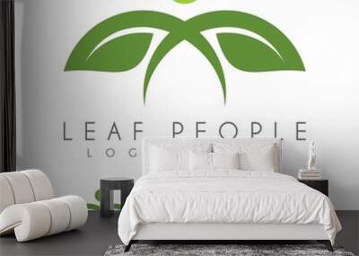 Leaf, People, Abstract Design Logo Vector Wall mural