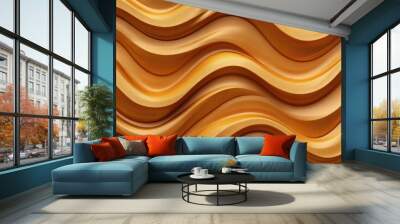 Three dimensional render of wavy pattern. waves abstract background texture Wall mural