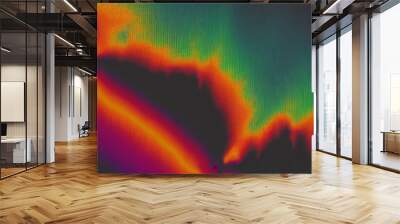 abstract gradient with thermal heatmap effect and grain texture futuristic background Wall mural