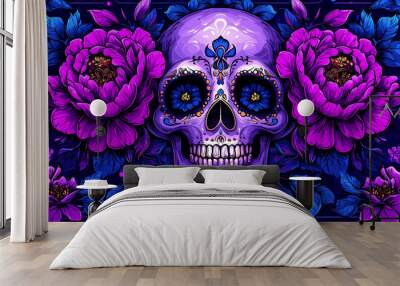 Experience the Cultural Harmony of Dia de los Muertos, Where Traditions Unite Wall mural