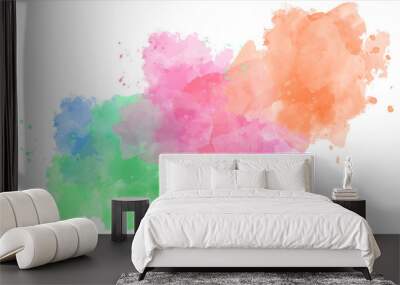 Art watercolor colorful ink.Painting brush stroke splatter splash splashing dirt artistic drawing. Paint on paper art brush and ink. Pastels nature soft light. Acrylic pastel beautiful soft smooth. Wall mural