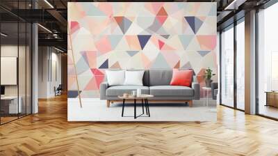 Create a statement wall with a unique pattern like a geometric or floral print Wall mural