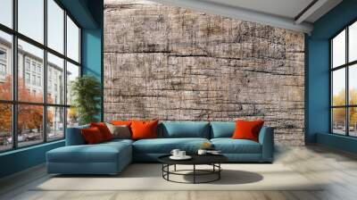 Weathered old wooden board texture Wall mural