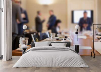 businesspeople around the table in conference room Wall mural