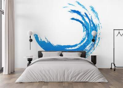 Blue wave sign Wall mural