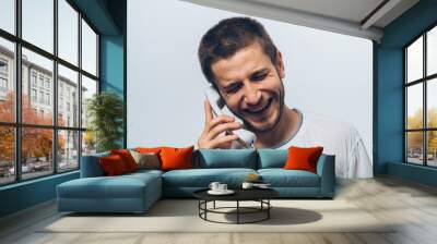 man talking on landline Wall mural