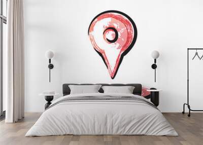 road marker grunge icon Wall mural