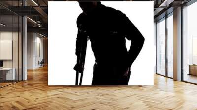 man with broken leg Wall mural