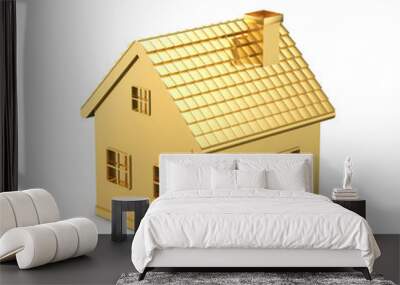 golden simple house Wall mural