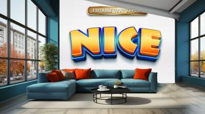 nice 3d comic style txt effect premium vectors Wall mural